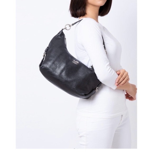 COACH Madison Hailey Black Leather Hobo Bag - Picture 11 of 11